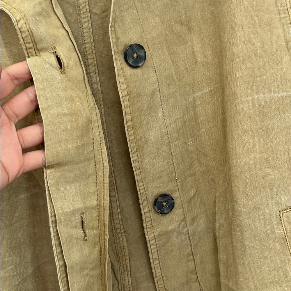 NWT Zara ZW Collection Fluid Washed Trench Coat Linen Oversized Neutral Size M - Picture 14 of 14